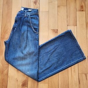 Nili Lotan Flora Pleated Wide Leg Jean - 26